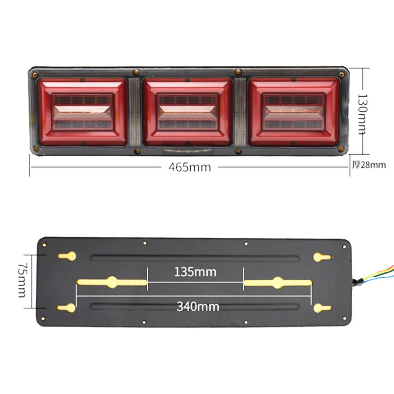 5211 LED Flashing 24V Rear Tail Stop Brake Light Kit