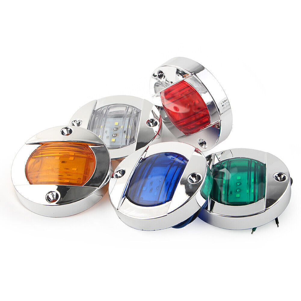 6LED circular truck side lights 12V circular trailer yacht signal lights 24V truck side lights