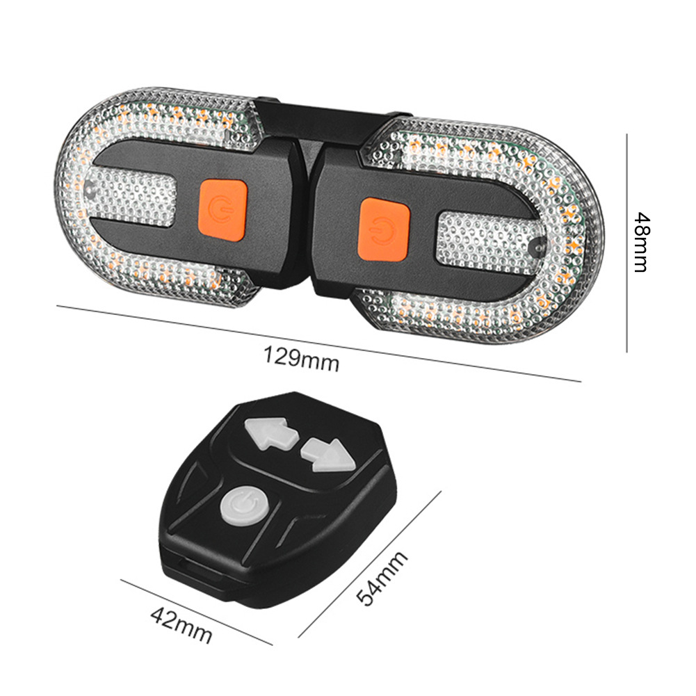 Wireless remote control operation of road bicycle lights Turn signal Mountain bike USB rear tail lights