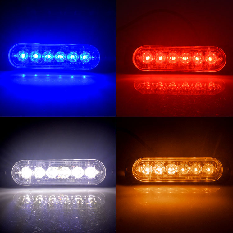 Truck Truck Side Lights 6LED Side Lights Pickup Forklift Explosion Flashing Lights 6 Signal Lights