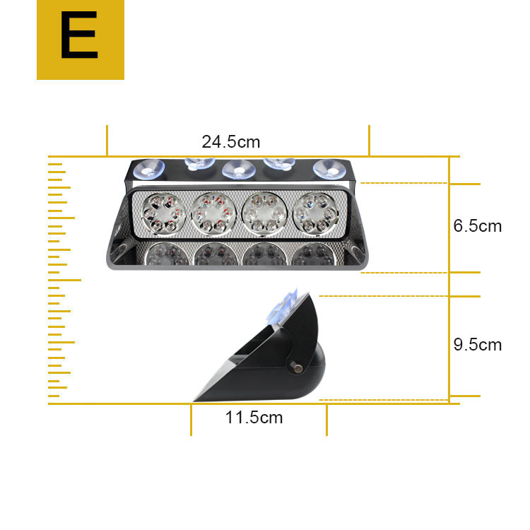 S24 High beam dog counterattack light divine weapon, vehicle warning, road opening, flashing light, suction cup shovel, super bright strong light